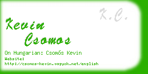 kevin csomos business card